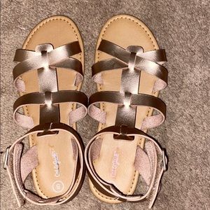 Cat and jack rose gold sandals